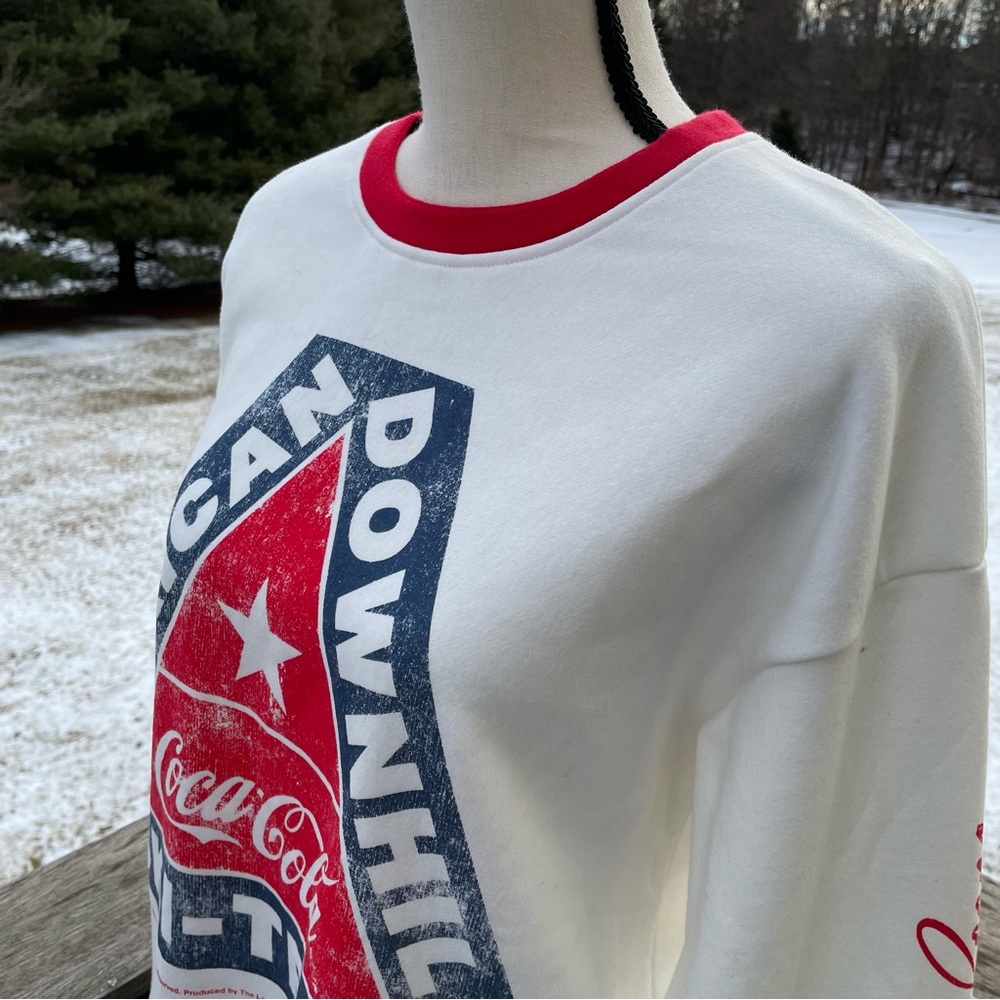 Revolve Laundry Room sweatshirt top crew Coca Cola Coke American ski team small - Picture 4 of 12